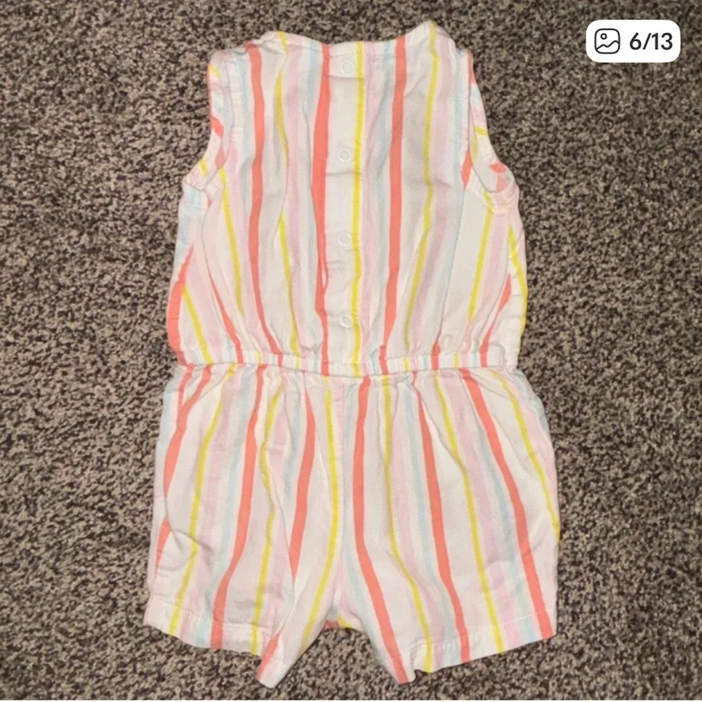 Carter's Striped Baby Girl Romper 6 months
